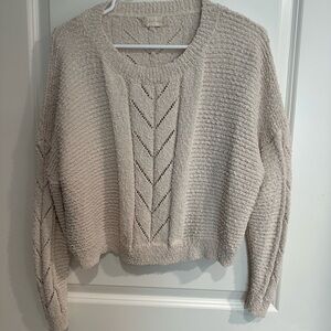 Altar'd State Cream Textured Sweater